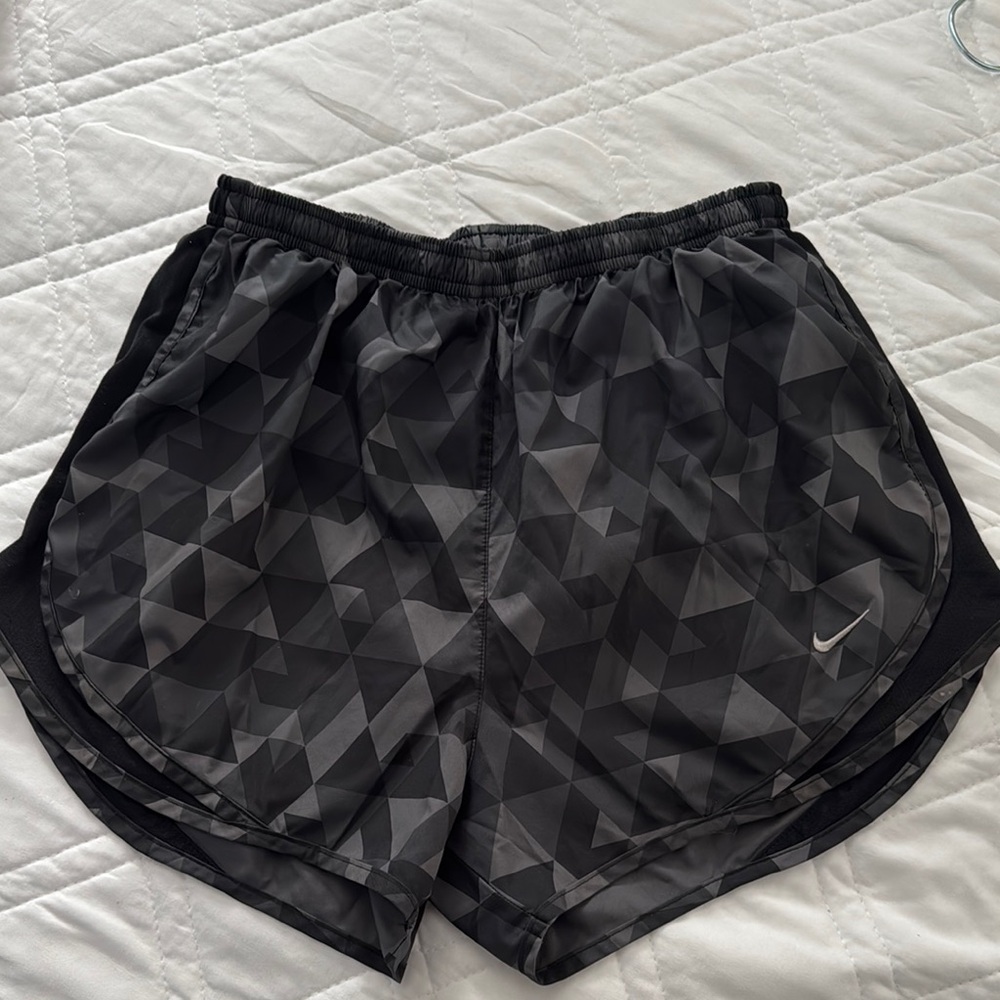 Nike Black & Grey Athletic Shorts Lightweight Performance dri-fit